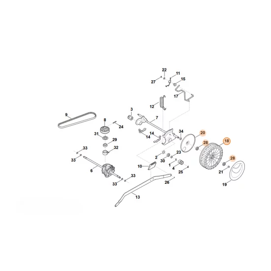 Stihl  Koło kompl. 230 6375 700 0402